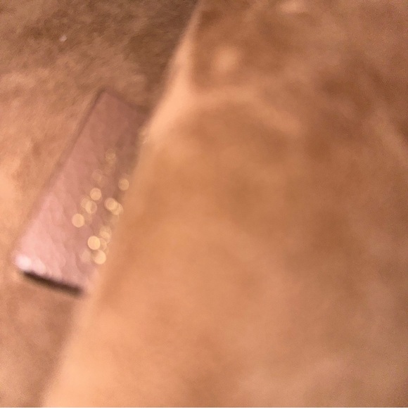 MANSUR GAVRIEL Biscotti Tan Drawstring Champagne Bucket Bag Purse - Picture 5 of 15